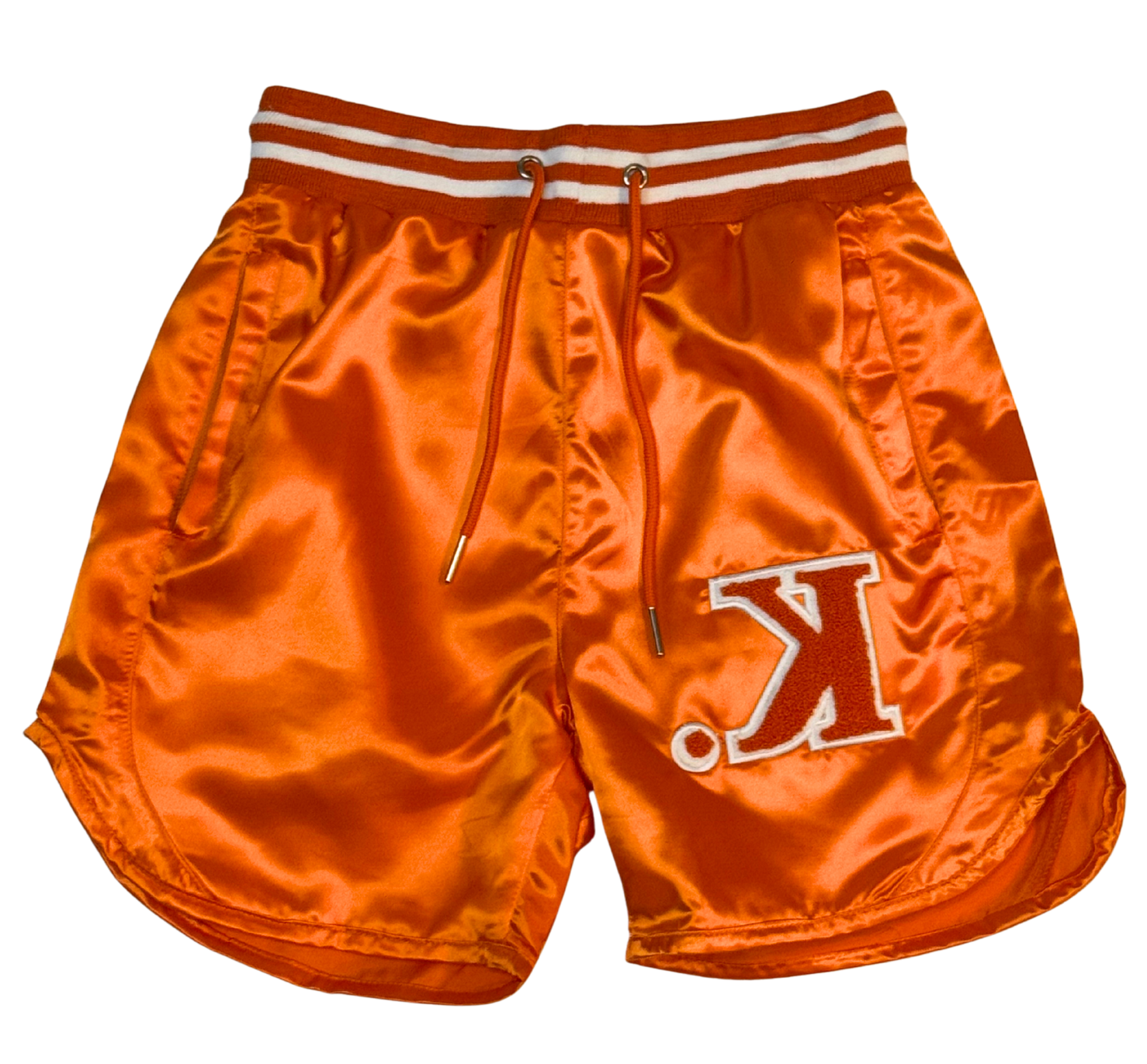 Satin Shorts (Tangerine Orange)