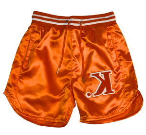 Satin Shorts (Tangerine Orange)