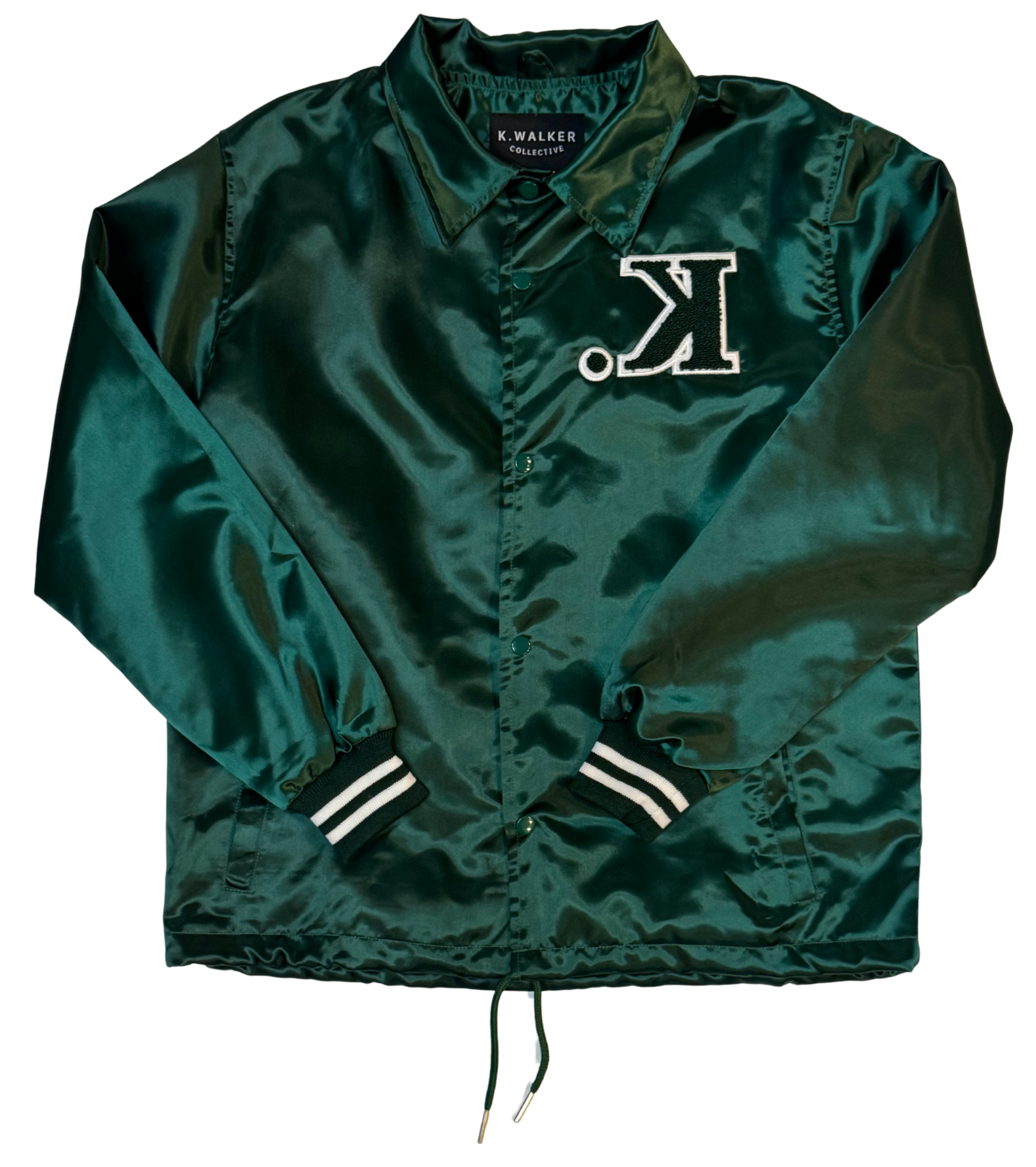 Satin Coach Jacket (Emerald Green)
