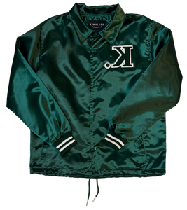 Satin Coach Jacket (Emerald Green)