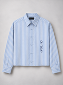 The Boxy Pinstripe Top (Sky Blue)
