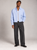 The Boxy Pinstripe Top (Sky Blue)