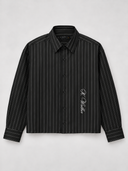 The Boxy Pinstripe Top (Black)