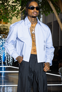 The Boxy Pinstripe Top (Sky Blue)