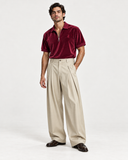 The Velour Quarter Zip Polo (Merlot)