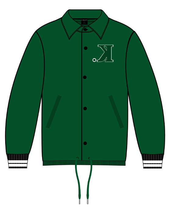 Satin Coach Jacket (Emerald Green)