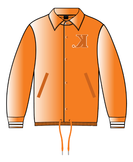 Satin Coach Jacket (Tangerine Orange)