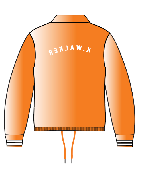 Satin Coach Jacket (Tangerine Orange)