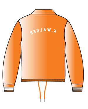 Satin Coach Jacket (Tangerine Orange)
