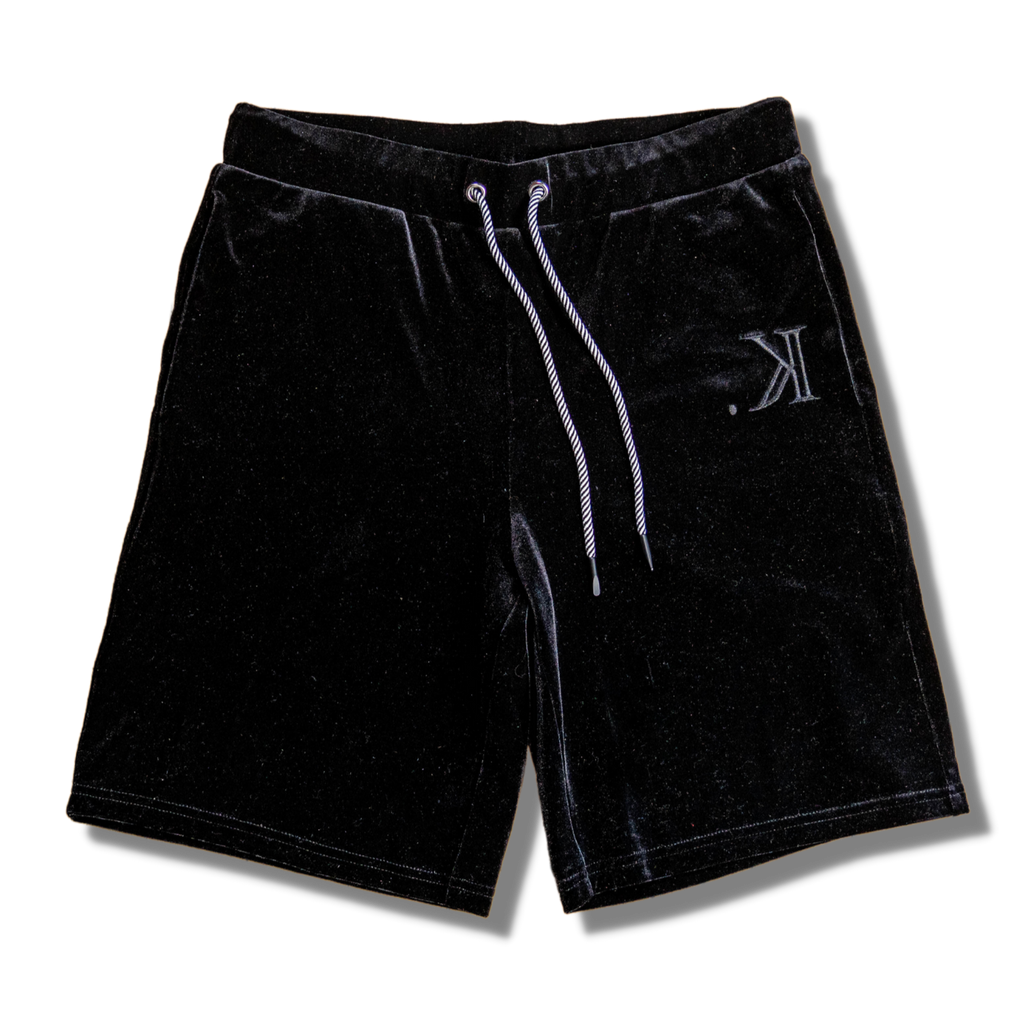 K. Signature Velour Shorts (Black) [Pre-Order]