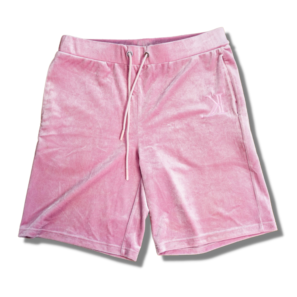 K. Signature Velour Shorts (Pink)