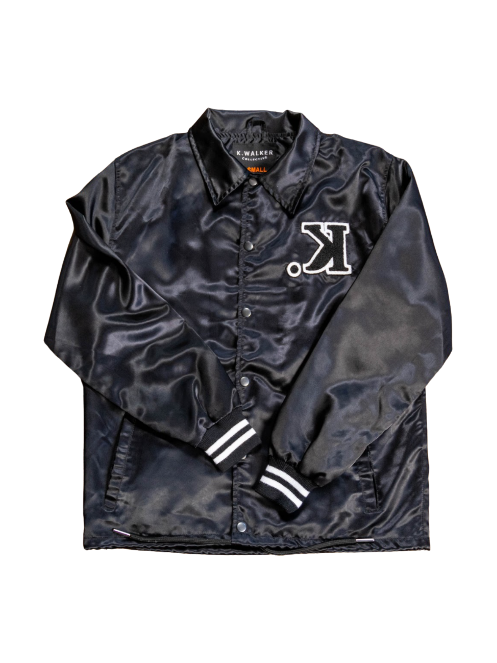Satin Coach Jacket (Black) – K. Walker Collective Satin Coach Jacket (Black) – K. Walker Collective