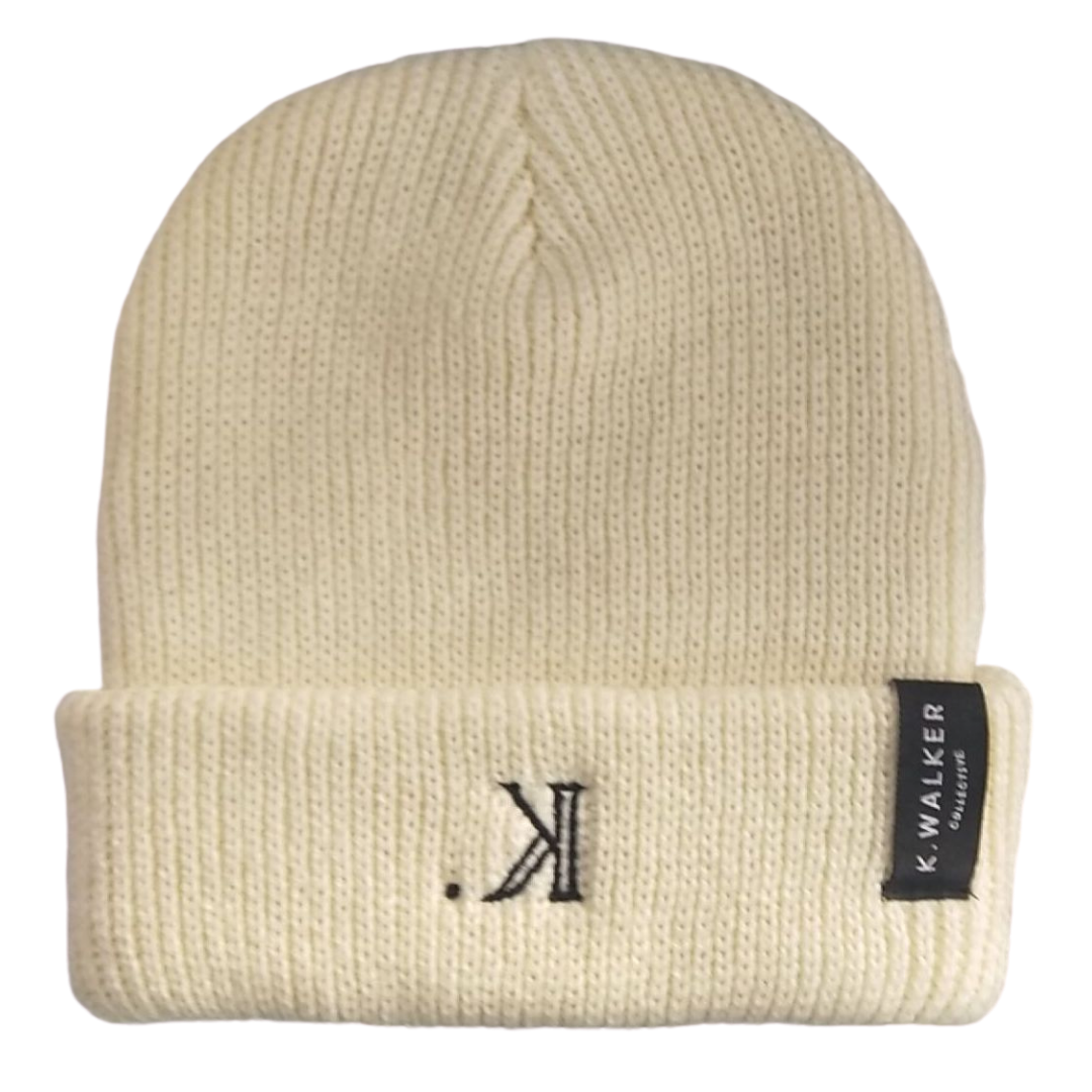 K. Signature Beanie (Vanilla)