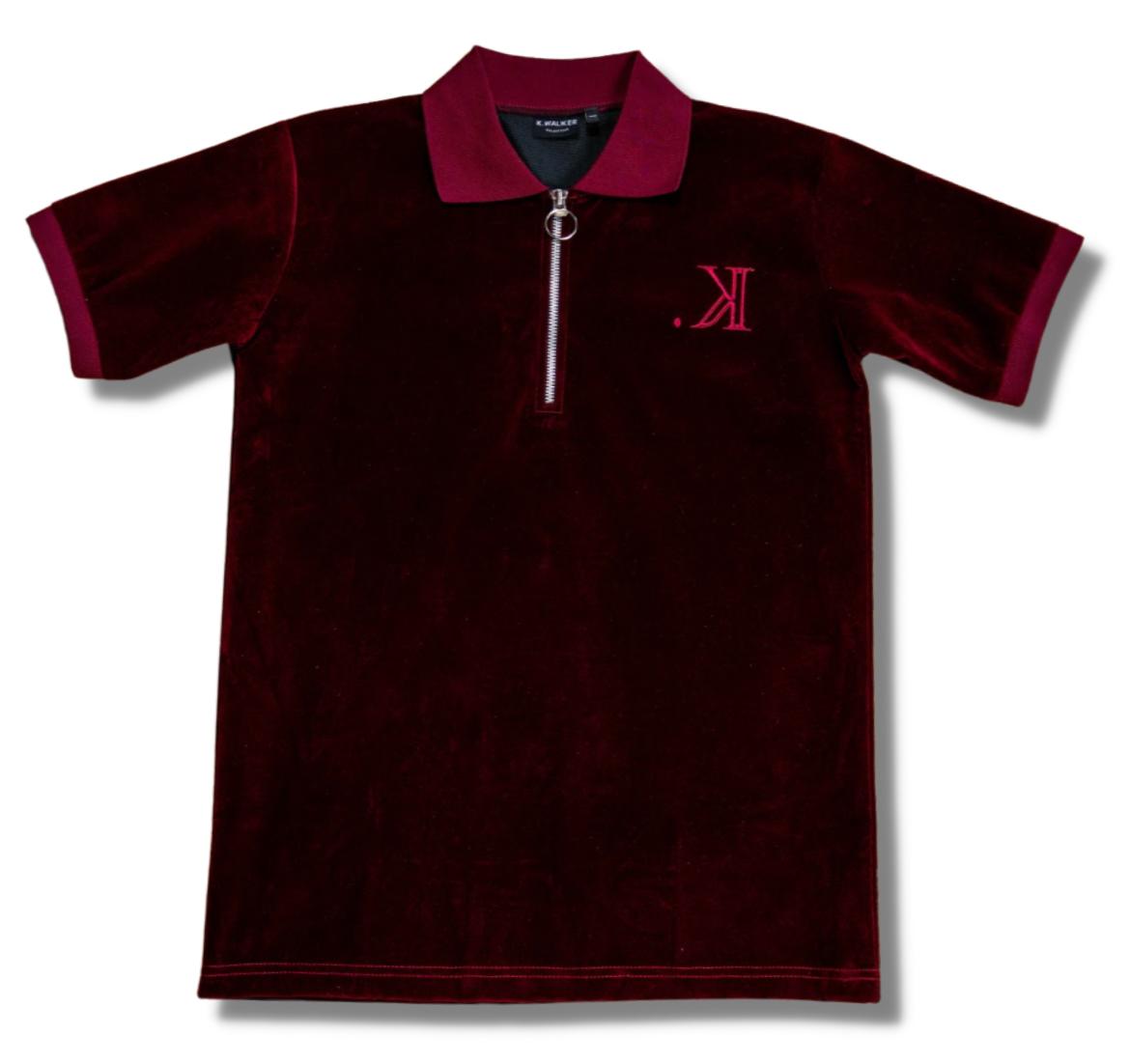 Signature Zip Polo (Red Velvet)