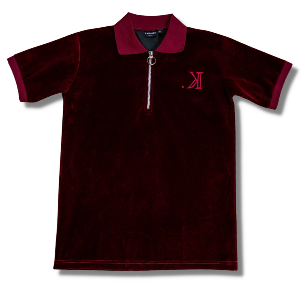 Signature Zip Polo (Red Velvet)