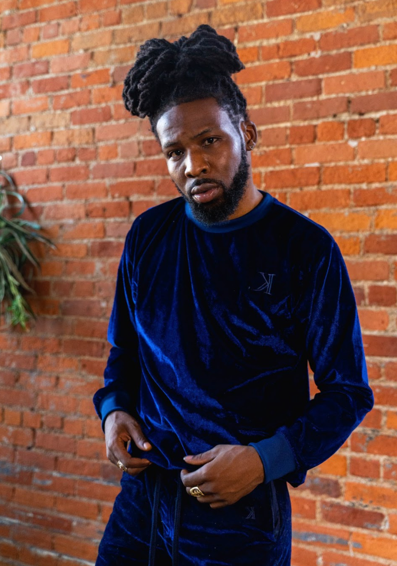 Blue velour sweatshirt best sale