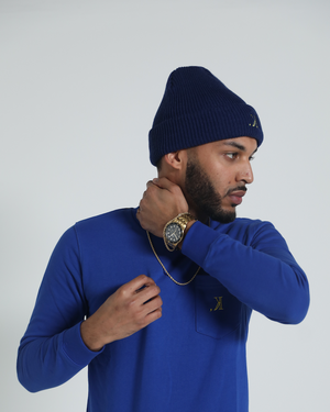 K. Signature Beanie (Blue)