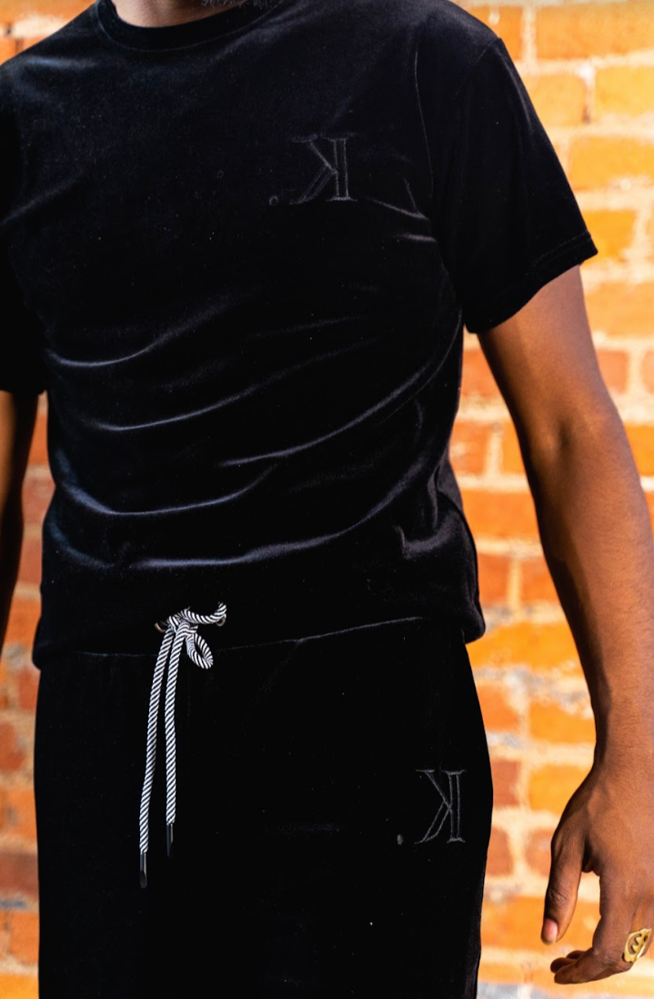 K. Signature Velour Tee (Black) [Pre-Order]