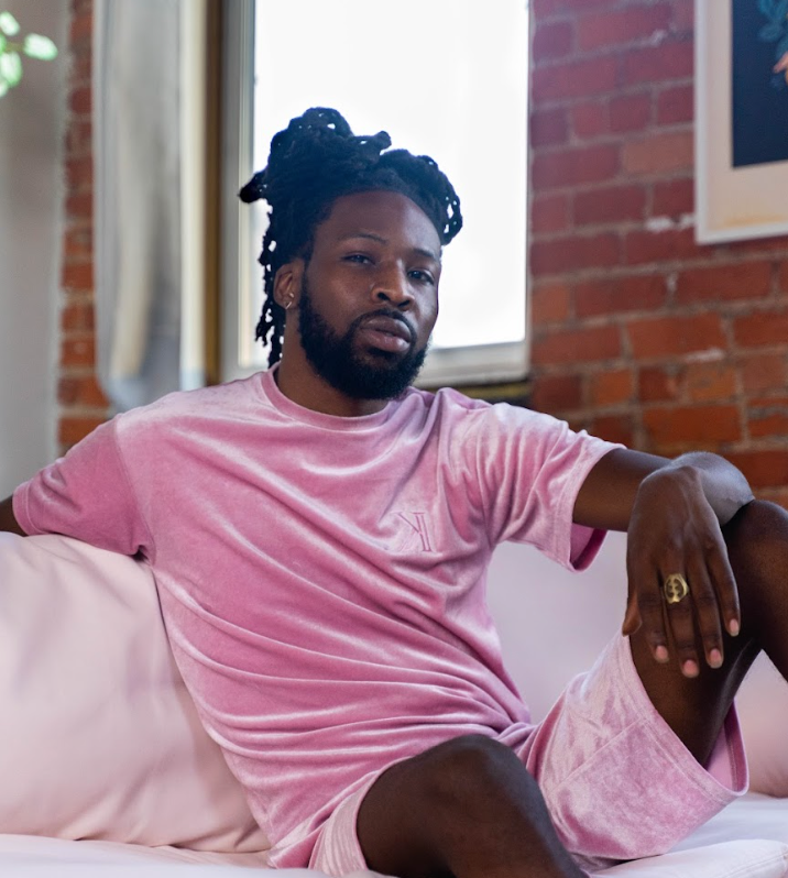 K. Signature Velour Tee (Pink)