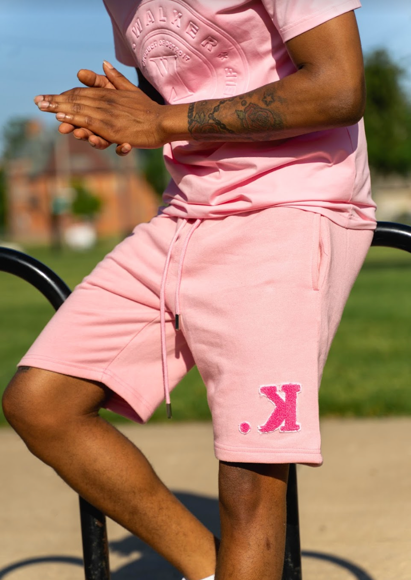 K. Chenille Sweatshorts (Pink)