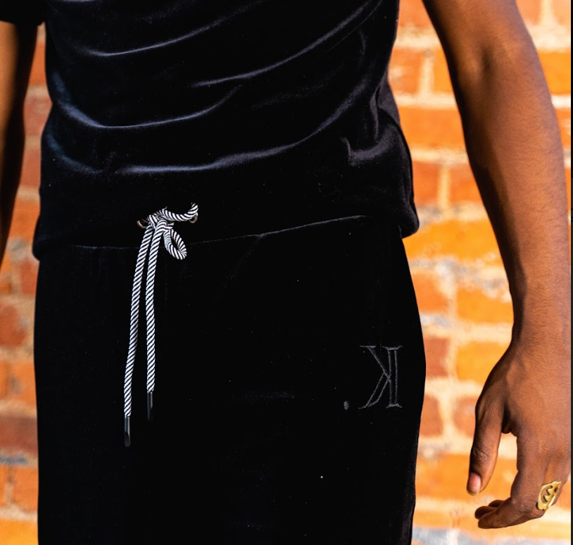 K. Signature Velour Shorts (Black) [Pre-Order]