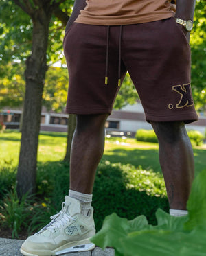 K. Chenille Sweatshorts (Brown)