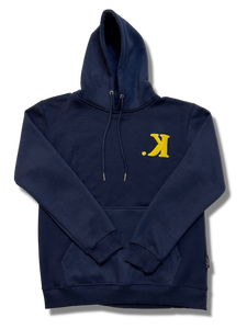 K. Chenille Pullover Hoodie (Navy)